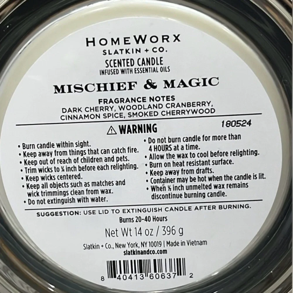 Mischief & Magic~Candle 3-wick 🌿🆕🌿 Dark Cherry, Cranberry, Cinnamon $42 Value